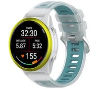 YKNIUFLY Bracelet Compatible avec Garmin Forerunner 570 42mm/D2 Air X10/Bounce, Compatible avec Garmin vivoactive5, Silicone Souple TPU, Antidérapant, de Rechange Réglable.(Bleu transparent)