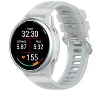 YKNIUFLY Bracelet Compatible avec Garmin Forerunner 570 42mm/D2 Air X10/Bounce, Compatible avec Garmin vivoactive5, Silicone Souple TPU, Antidérapant, de Rechange Réglable.(Blanc givré)