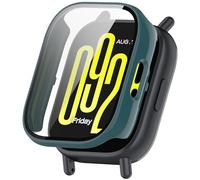 YKNIUFLY Coque Compatible avec Xiaomi Redmi Watch 5 Active, PC + Film Trempé Écran Intégré, Anti-Chute, Montre Étui Compatible avec Xiaomi Redmi Watch 5 Active.(Aiguille De Pin Vert)