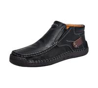 YKPAVV Chaussures d'hiver imperméables pour homme - Chaussures d'affaires hautes - Chaussures de loisirs légères - Bottes rafraîchissantes classiques - Pour la marche, la conduite, les voyages