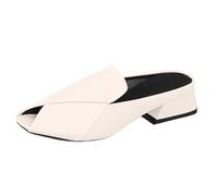 YKPAVV Chaussures pour femme 80 2025 - Sandales tendance à bride arrière pour femme - Bout ouvert - Bout ouvert - Talon carré - Sandales d'extérieur élégantes - Chaussures sauvages pour femme