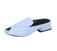 YKPAVV Chaussures pour femme 80 2025 - Sandales tendance à bride arrière pour femme - Bout ouvert - Bout ouvert - Talon carré - Sandales d'extérieur élégantes - Chaussures sauvages pour femme