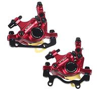 Ykpoo ZOOM HB-100 XTECH Étriers de frein hydraulique pour VTT avec pince de frein avant et arrière (rouge)