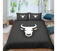 YKSDLFDUI 3D, Imprimé Tête de Vache Literie en Microfibre Super Douce Et Respirante Housse De Couette 3 Pièces Et Taie d'oreiller King(220x240cm)
