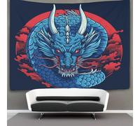 YKSDLFDUI Le dragon 3D Effet Tapisserie Art Mural Tapisserie Murales Tapisserie Murale Tissu Pour Chambre Salon Collège Dortoir Tenture Murale 150cmx200cm