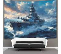 YKSDLFDUI Navires de guerre 3D Effet Tapisserie Art Mural Tapisserie Murales DécoSourision Murale En Tissu Pour La DécoSourision De Chambre À Coucher, D, Art Mural, Nappes Tapisseries 150cmx200cm