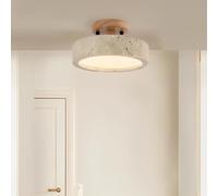 YKSJDFH Wabi-Sabi Plafonnier en travertin Jaune - Plafonnier encastré en Pierre Naturelle Plafonnier LED Rustique Parfait pour Chambre à Coucher, Salon, Couloir ou îlot de Cuisine