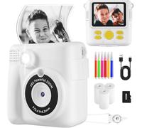 YKSLEMON Appareil Photo pour Enfants - Appareil Photo à Impression instantanée 1080P Écran 2,4 Pouces Caméscope vidéo numérique avec Zoom numérique 16X, Carte TF 32 Go et Stylo Couleur Inclus pour ca