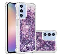 YKTO Arrière Coque pour Samsung Galaxy A16 Coque Pop Magnifique Liquide Paillettes Doux TPU Coque Étincelle Protection Silicone Transparente Coque Antichoc pour Samsung Galaxy A16,Dunkelviolett