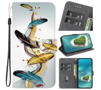 YKTO Coque pour LG K52/K62/Q52, avec Fonction Stand Etuis, PU Portefeuille Étui Housse en Cuir Fente pour Carte Béquille Étui à Rabat Magnétique pour LG K52/K62/Q52,Lignes Papillon doré coloré