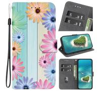 YKTO Coque pour Nokia XR20 Antichoc Magnetique Étui à Rabat avec Porte Cartes, Housse Premium en Cuir PU, Portefeuille Housse en Cuir Étui - Fleurs Non épanouies Fleurs colorées aux Sept Couleurs