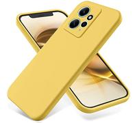 YKTO Étui en Silicone Liquide pour Xiaomi Redmi Note 12 4G Couleur Bonbon Coque Étui de Protection Silicone Souple Case Etui de Protection Ultra Mince en Silicone Souple TPU,Jaune