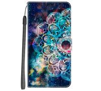 YKTO Peinture Premium PU Cuir pour Oppo A53S Flip Folio Housse Magnétique Fleur de Datura Lumineuse Étui a Rabat Portefeuille Antichoc Porte Carte Housse Flip Stand Case Cover