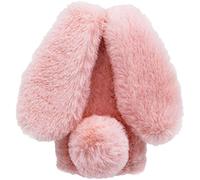 YKTO Peluche Oreilles Lapin Coque pour TCL 505 Glitter Gems Peluche Moelleux Oreilles Lapin Belle Téléphone Case Peluche Fourrure Chaude Antichoc Phone Case pour TCL 505,Rose