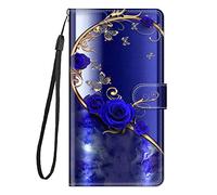 YKTO PU Cuir Étui pour Samsung Galaxy S25 FE Flip Cover Antichoc Clapet de Protection Portefeuille avec Fentes pour Cartes Housse Magnétique Wallet Étui à Rabat pour Samsung Galaxy S25 FE,Rose Bleue