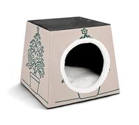 YKUDBN Cozy Capsule Nid pour petits chats et chiens, motif cœur étrange aimant arbre imprimé portable pour petit animal de compagnie, nid pour petit animal de compagnie, nid pour animaux de compagnie