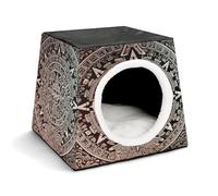 YKUDBN Cozy Capsule Pet Nest pour petits chats et chiens, calendrier maya imprimé fin du monde portable pour petit animal de compagnie, design capsule pour petit animal de compagnie, nid pour petit