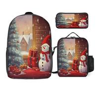 YKUDBN Ensemble de sacs à dos mignons avec imprimé « Merry Christmas Day » pour voyage, sac à déjeuner pour adulte, sac à dos 3 en 1, joyeux Noël, taille unique, Merry Christmas Day, Taille unique
