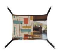 YKUDBN Hamac portable en toile pour animal domestique, imprimé moderne du milieu du siècle, hamac élégant idéal pour les petits animaux de compagnie, respirant, peu encombrant et facile à nettoyer