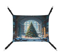 YKUDBN Hamac portable en toile pour animal domestique, imprimé ruines d'hiver, élégant, idéal pour les petits animaux de compagnie, respirant, peu encombrant et facile à nettoyer
