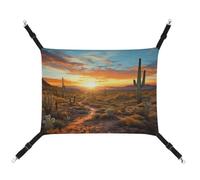YKUDBN Hamac portable en toile pour animal domestique, imprimé Saguaros au coucher du soleil, élégant, idéal pour les petits animaux de compagnie, respirant, peu encombrant et facile à nettoyer
