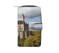 YKUDBN Portefeuille en cuir pour homme, imprimé Monuments historiques de l'Arménie, portefeuille mignon pour femme, portefeuille à fermeture éclair, pour un usage quotidien, 19,7 x 11 x 3,5 cm,