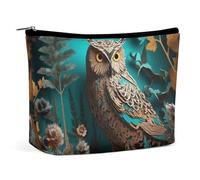 YKUDBN Trousse de maquillage, sac de maquillage portable imprimé hibou, sac de maquillage de voyage, organisateur cosmétique, sac à cosmétiques, pochette de maquillage, style 9, taille unique,