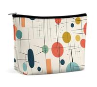 YKUDBN Trousse de maquillage, sac de maquillage portable moderne imprimé du milieu du siècle, sac de maquillage de voyage, organisateur cosmétique, sac à cosmétiques, pochette de maquillage, style 28,