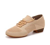 YKXLM Chaussures de Danse fermée Latino-américaine Salsa Tango Jazz Salle de Bal Chaussures d'entraînement,Beige-2.5CM Talon,36.5EU