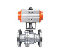 YKYNCJJT Vanne à Bille pneumatique Bride de 2 Pouces DN50 Q641F-16P, normalement Ouverte et fermée, avec électrovanne, Interrupteur Fin Course, Filtre(Dn50-wcb,DC24V)