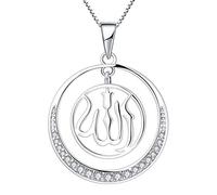 YL Collier en Allah Argent 925 Pendentif Allah Bijoux pour Femmes et Hommes