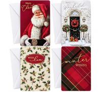 YLAB 4 portefeuilles et enveloppes de Noël, motifs traditionnels, multicolore, Traditionnel