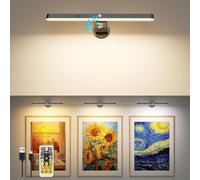 Ylatoial Applique Murale LED Rechargeable avec Détecteur de Mouvement et Télécommande, Éclairage sans Fil pour Tableaux, Art et Galerie - 3 Températures de Couleur pour Vitrine ou Cible de Fléchettes