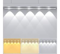 Ylatoial Lampe Placard 55CM, 3000K/4000K/6500K Diminuable Lumiere Placard Detecteur de Mouvement Interieur 2200mAh Led Sans Fil Rechargeable pour Entrée, Cuisine, Chambre, Cabinet de Collection Decor