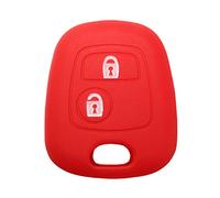 YLC Housse de Protection pour clés de Voiture en Silicone Car Key Cover pour Peugeot & Citroen 2 Boutons clés de Voiture(Rouge)