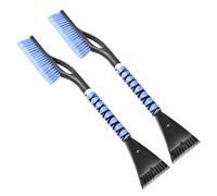 YLCVBUD Lot de 2 brosses à Neige et grattoirs à Glace pivotants Amovibles, tête en Poils Souples, poignée en Mousse, pour Voiture, Camion ou SUV