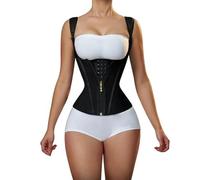 YLCYDLYU Ceinture De Sudation Ceinture De Modélisation De Modélisation De L'Estomac Plat À Double Compression Double Compression À Double Compression-Noir-S