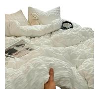 YLCYDLYU Parure De Lit Ensemble De Literie De Couleur Unie À Couches À Volants À Volants avec Taie d'oreiller en Feuille-2-200X230Cm 4Pcs