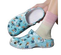 YLCYDLYU Sabots Chaussures De Jardin Colorées Imprimées pour Femmes-Bleu-41