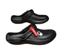 YLCYDLYU Sabots Hommes Sandales Légère Eva Casual Hole Chaussures Hommes Sabots Maison Jardin Extérieur Plage Appartement-Noir-44