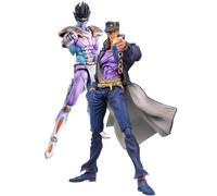 YLEAFUN Lot de 2 figurines Star Platinum et Jotaro - Sculpture anime JJBA - Figurines mobiles - Modèles de collection - Statue de bureau