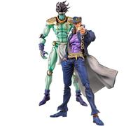 YLEAFUN Lot de 2 figurines Star Platinum et Jotaro - Sculpture anime JJBA - Figurines mobiles - Modèles de collection - Statue de bureau