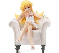 YLEAFUN Oshino Shinobu - Figurine de manga fille - Version rock blanche - Figurine de collection - Ornement de bureau à domicile - 13 cm