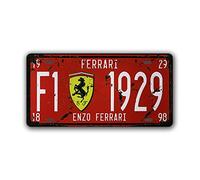 Ylens Plaque en métal 15,2 x 30,5 cm pour voiture Enzo Ferrari Anjoes Bar Pub Café Home Decor Affiche rétro vintage 30 x 15 cm