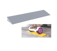 YLEPHNE Rampe de Porte pour Fauteuil Roulant, Rampe de Seuil de Porte Autocollante, Découpable, pour Poussettes, Escaliers, Trottinettes et Animaux de Compagnie(Grey,100x13x6cm)