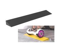 YLEPHNE Rampe de Porte pour Fauteuil Roulant, Rampe de Seuil de Porte Autocollante, Découpable, pour Poussettes, Escaliers, Trottinettes et Animaux de Compagnie(Black,100x13x6cm)