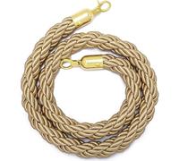 YLFFFZXK Corde de contrôle des foules 2/3/4/6 Pieds, Cordes de barrière de File d'attente avec Crochet doré, barrière en Corde de Chanvre tressée/torsadée pour séparateur de File d'attente, barrière