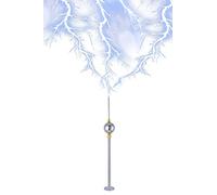 YLFFFZXK Paratonnerre avec Boule, Paratonnerre en Acier Inoxydable pour Villa extérieure de Toit Industriel Domestique, parafoudre (Color : Single Ball, Size : 1500mm)