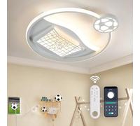 YLFXL LED Deckenleuchte Schlafzimmer, 40CM Fußball Deckenlampe Kinderzimmer Dimmbar mit Fernbedienung 3000K-6000K, 32W Deckenleuchte Kinderzimmer Lampe Decke für Jugendzimmer Schlafzimmer