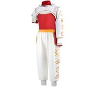 Ylheypg Costume zombie pour filles - Tenue de pom-pom girl pour enfants - Tenue d'Halloween et de cosplay - 3 pièces - Rouge - 7 à 8 ans
